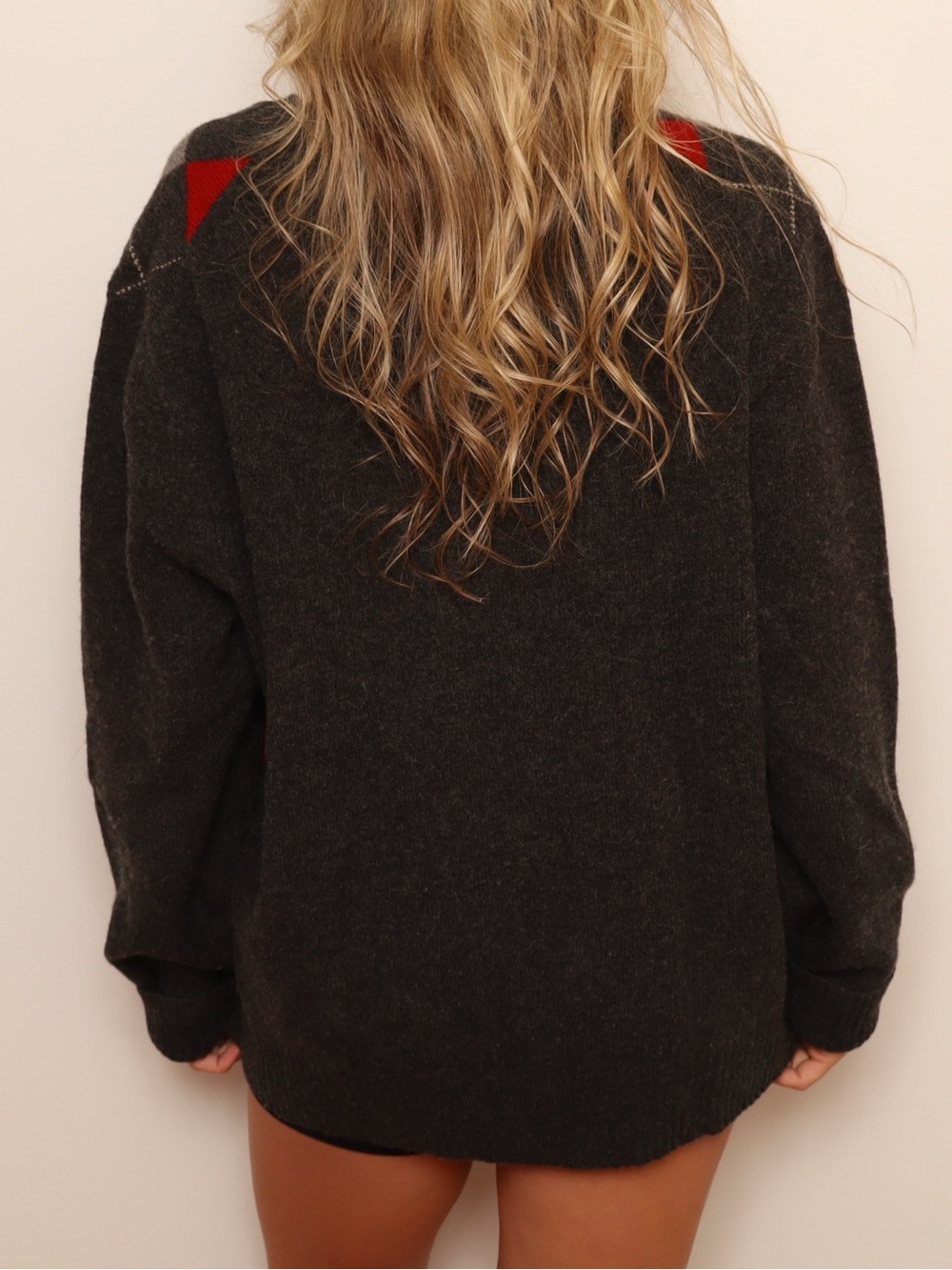 J.Crew 100% Lambswool Argyle V Neck Grandpa Sweater - Picture 5 of 6
